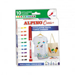 Alpino - 10 Feutres Marqueurs Textiles Permanents.
