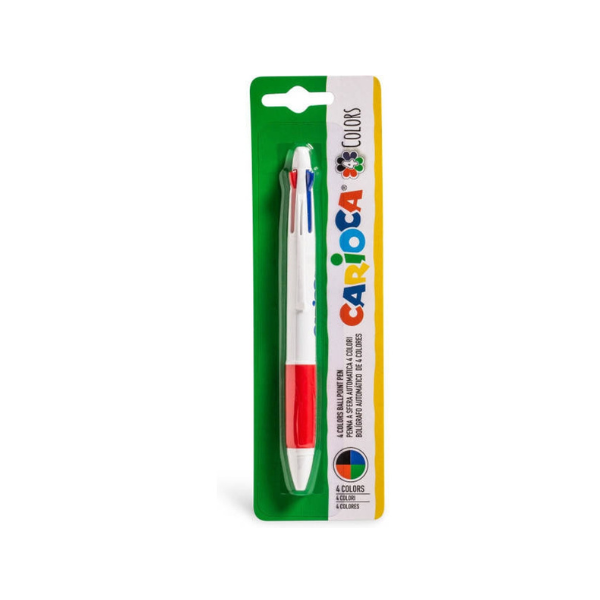 STYLO A BILLE 4 COULEURS carioca ref 40145