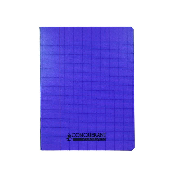 CAHIER CONQUERANT 17*22 192P 70G SEYES PP BLEU.