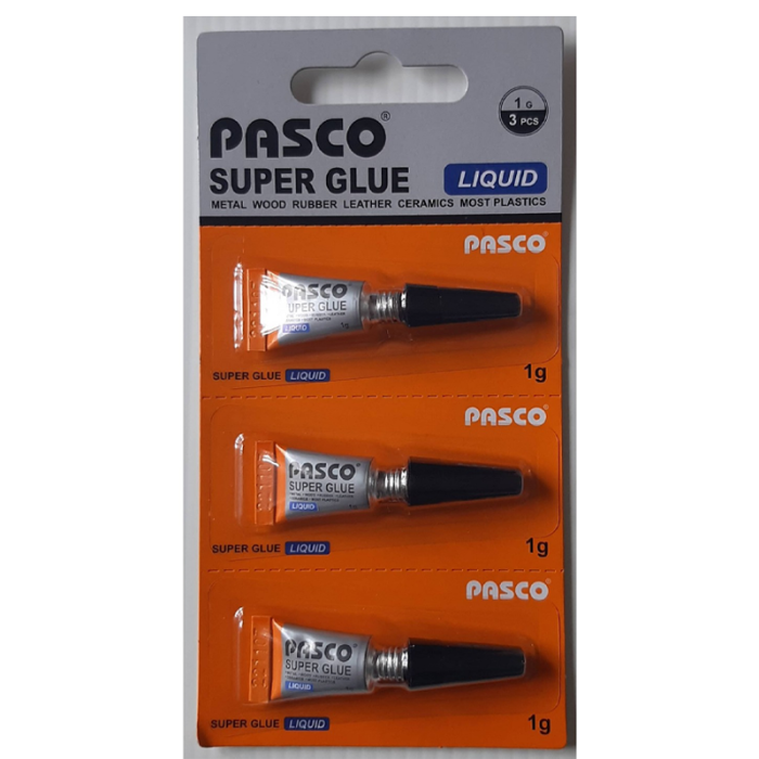 Pack de 3 Colles Tube PASCO Super Glue 1g.