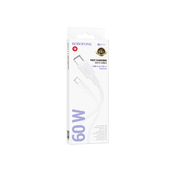 CABLE CHARGEUR SILICONE TYPE C TO TYPE C BX111