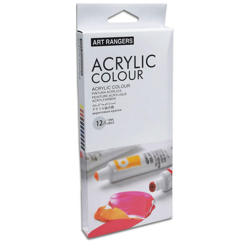 12 Tubes De Couleur Acrylique 12ml ART RANGERS.