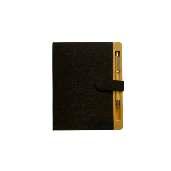 NOTEBOOK A5 ECOLOGIQUE EN RPET ET BAMBO + SUPPORT TELEPHONE 4CLRS