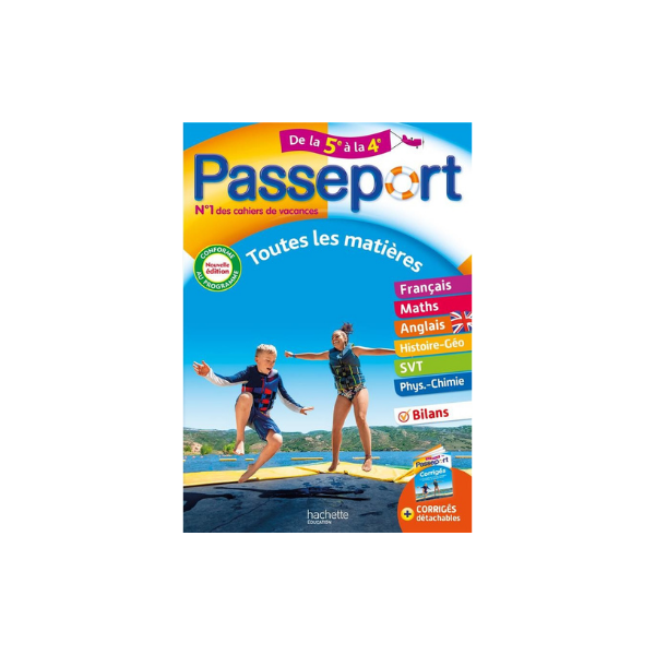 PASSEPORT - TOUTES LES MATIERES DE LA 5E A LA 4E - CAHIER DE VACANCE