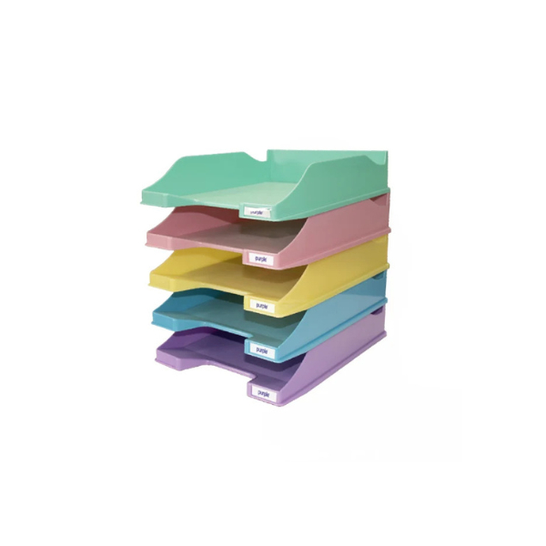 BAC A COURRIER PASTEL - JAUNE PASTEL