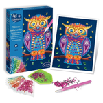 ART & CREATIONS TABLEAU A DIAMANTER HIBOU