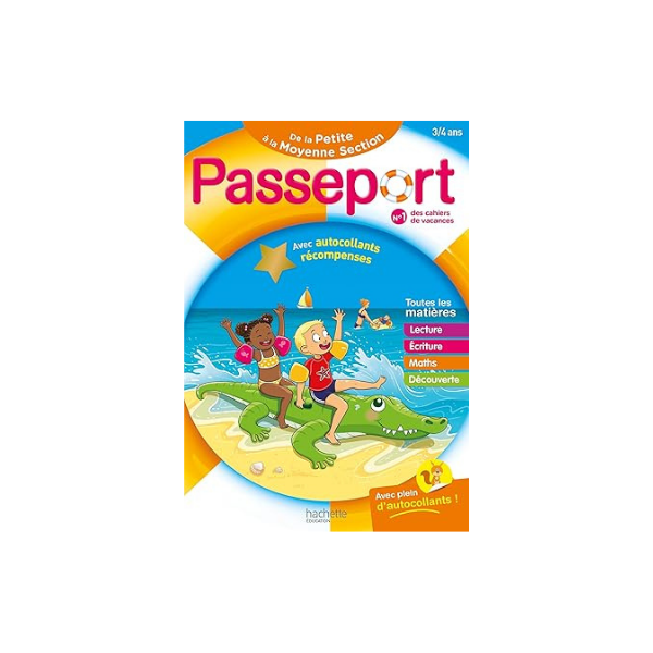 PASSEPORT MATERNELLE - DE LA PETITE A LA MOYENNE SECTION 3/4 ANS  - CAHIER DE VACANCES 2026