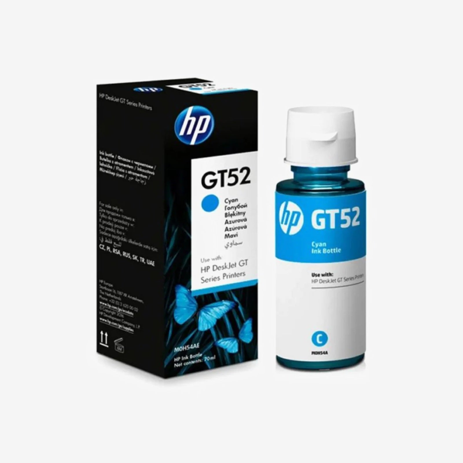 Bouteille d’encre HP GT52 Cyan - Originale.