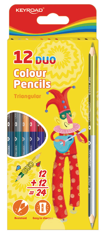 CRAYON COULEUR KEYROAD 12*18 DUO  KR971281