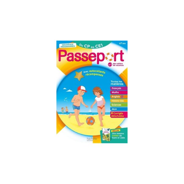 PASSEPORT - DU CP AU CE1 6/7 ANS - CAHIER DE VACANCES 2026