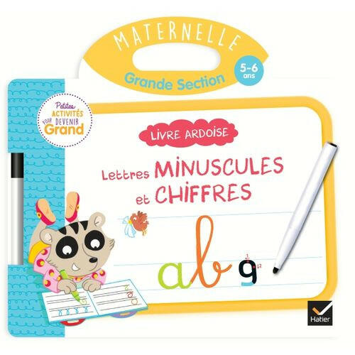 Livre Ardoise - Lettres minuscules et chiffres GS.