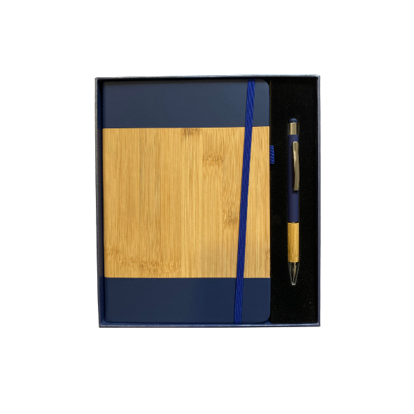 COFFRET NOTEBOOK BOIS + STYLO BOIS 2CLRS