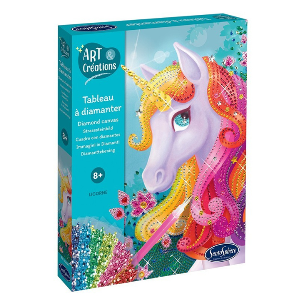 ART & CREATIONS TABLEAU A DIAMANTER LICORNE