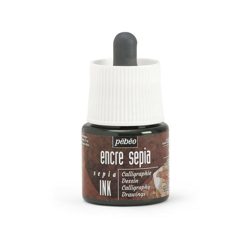 Encre Sépia 45 ml - Pébéo.