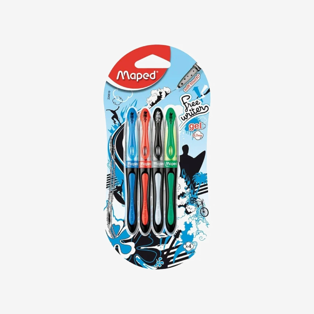 Maped - Stylo Gel Freewriter Mini 0.7mm (Pochette de 4).