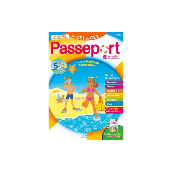PASSEPORT - DU CE1 AU CE2 7/8 ANS - CAHIER DE VACANCES 2026