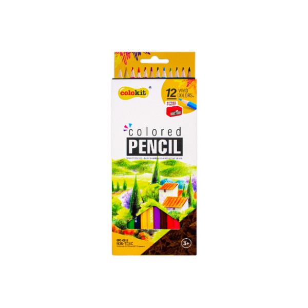 CRAYON DE COULEUR 12/18 ASSORTI REF CPC-C012