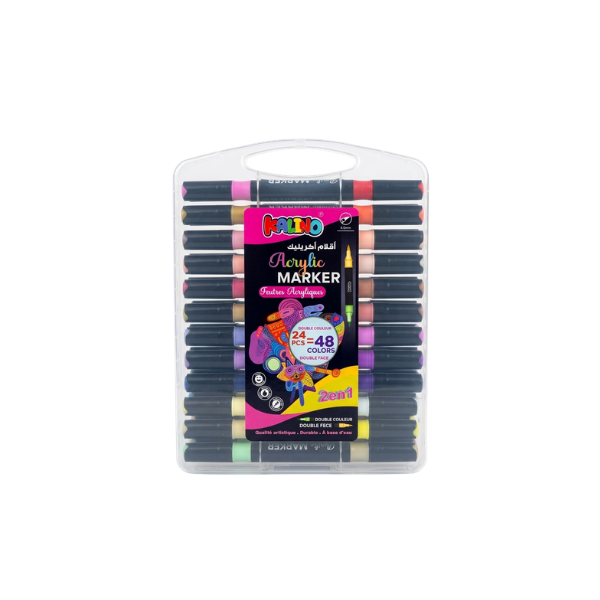 FEUTRES ACRYLIQUES KALINO DOUBLE TETE PAQ DE 24 7069
