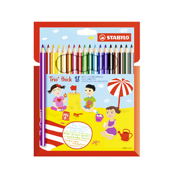 CRAYON DE COULEUR STABILO TRIO DE 18