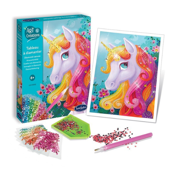 ART & CREATIONS TABLEAU A DIAMANTER LICORNE