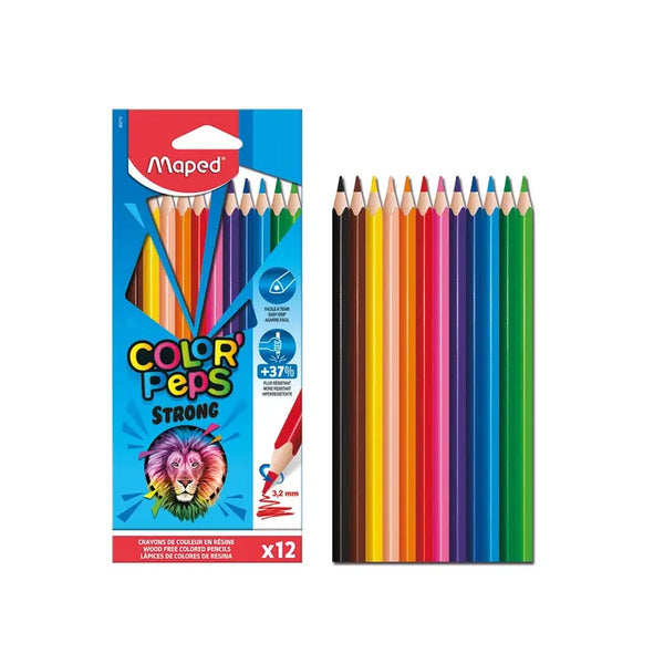 Maped - Étui de 12 Crayons Couleur Color'Peps.