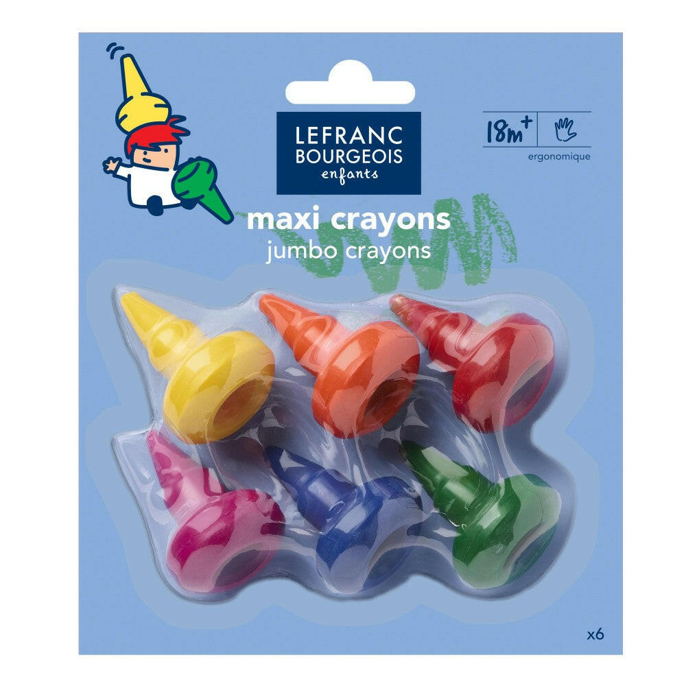 Crayons de cire Baby Lefranc & Bourgeois x6 - réf. 807045.