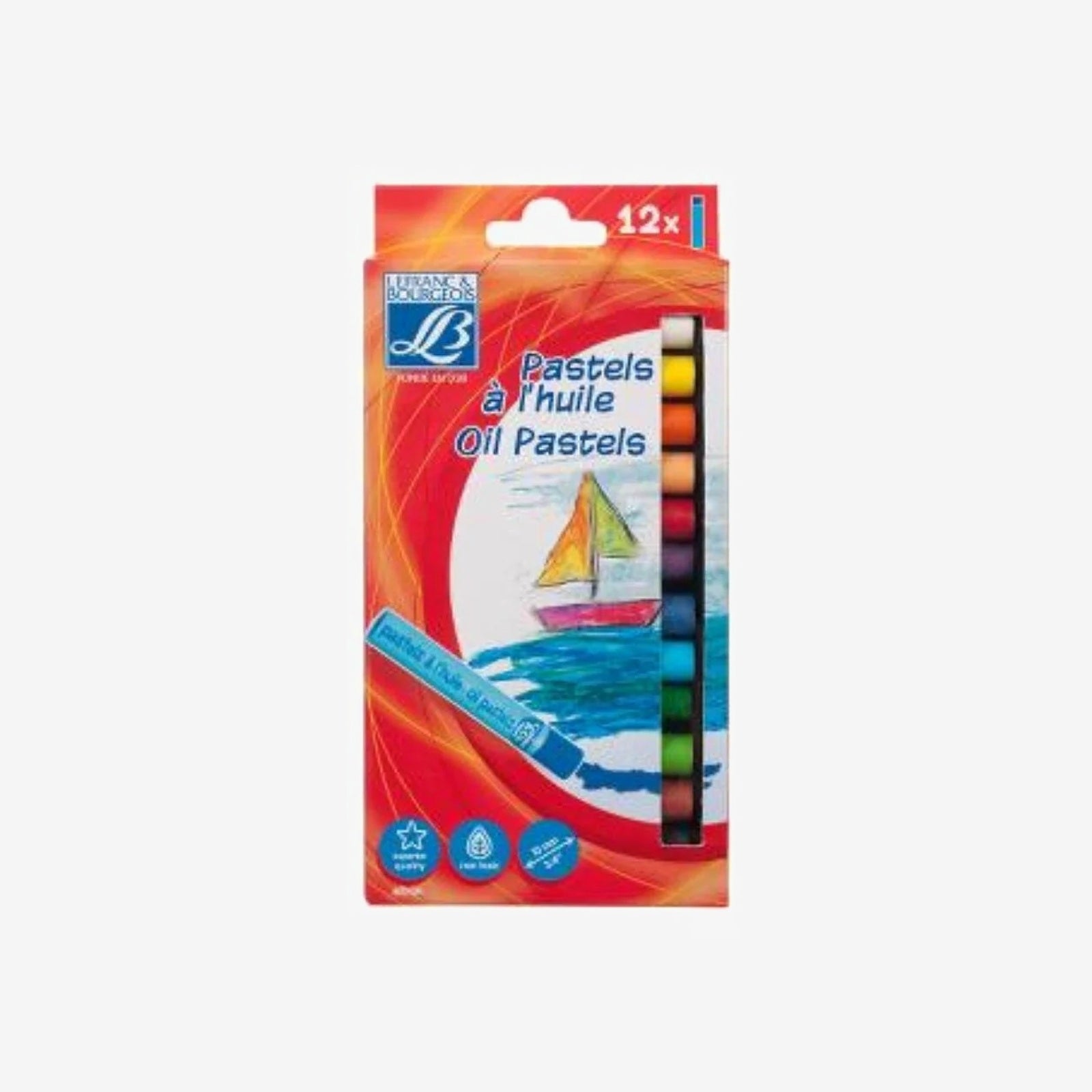 Crayons de cire à huile Lefranc & Bourgeois x12 - réf. 807191.