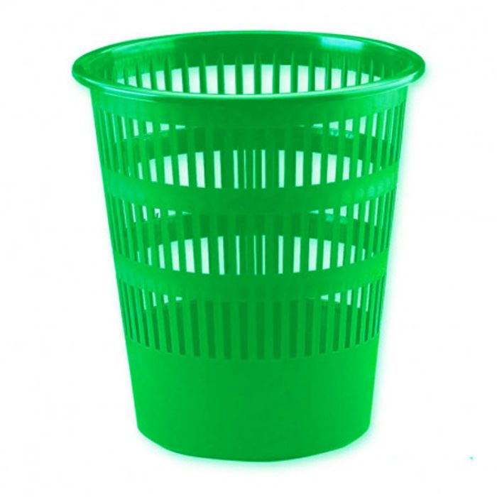CORBEILLE A PAPIER PLASTIQUE VERT REF 307-04