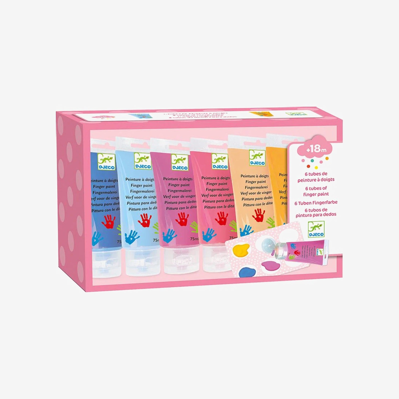 Jouet Djeco - 6 Tubes Peinture de Doigts.