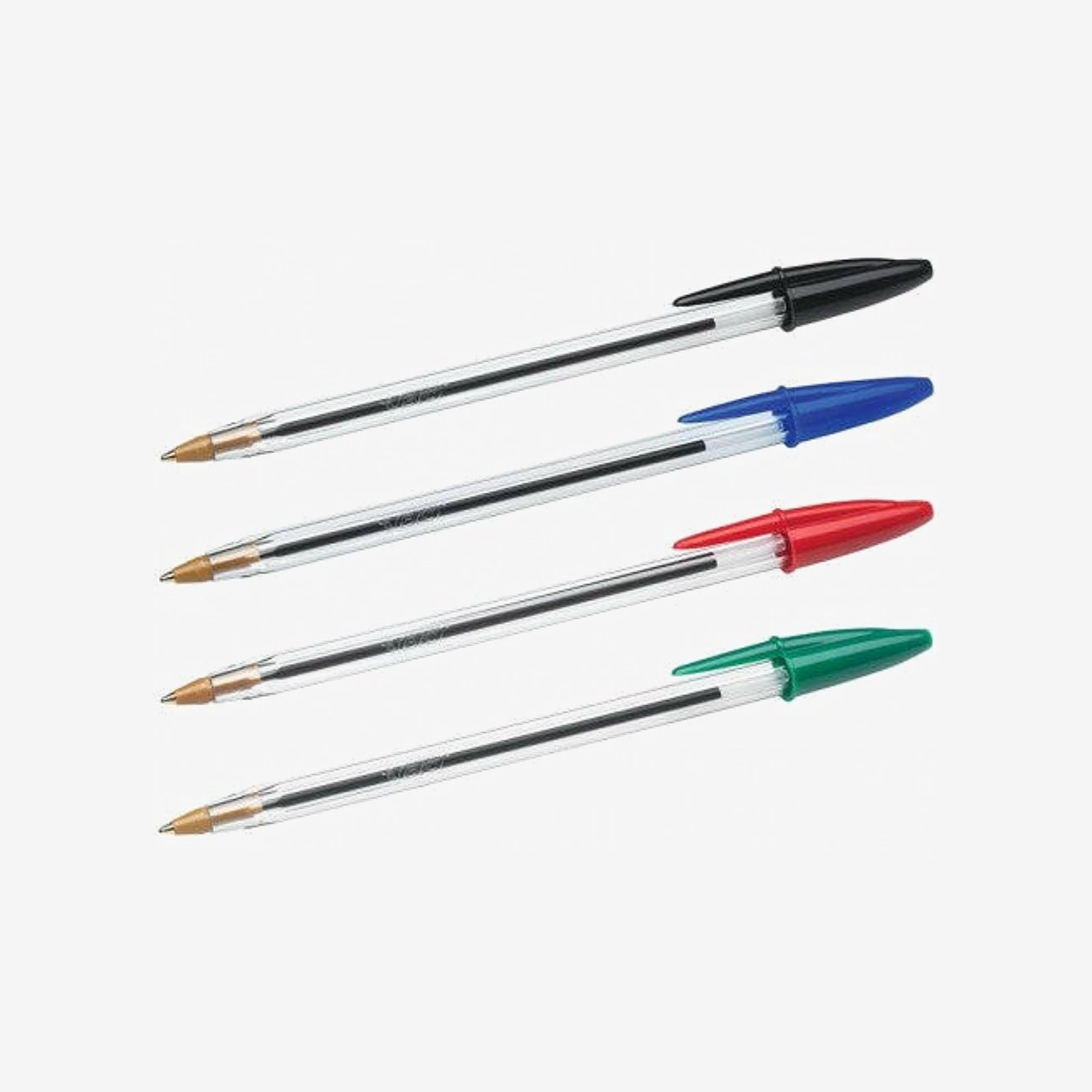 BIC - Lot de 4 Stylos à Bille Cristal Medium (1 mm).