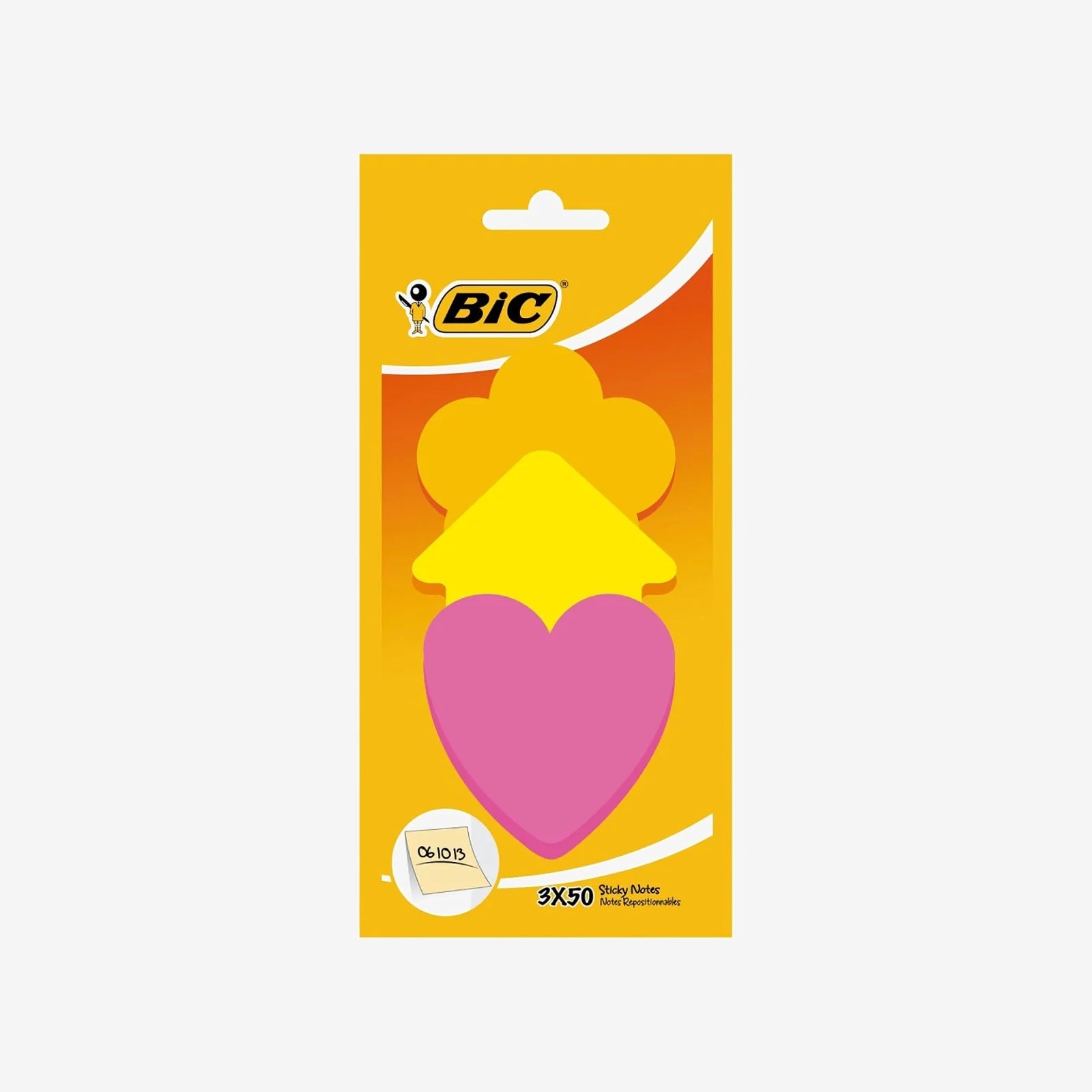 BIC -&nbsp; Sticky Notes Formes 3 Couleurs.