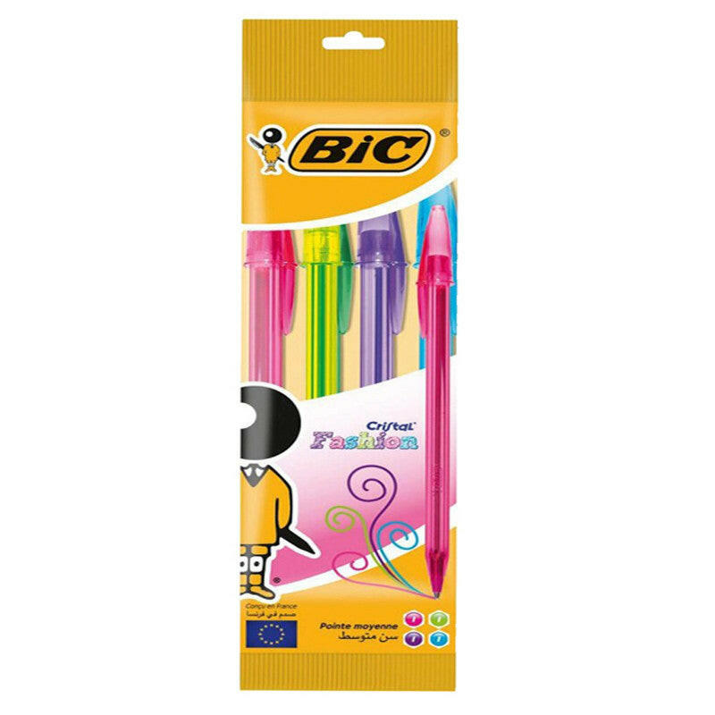 BIC - Pack de 4 Stylos Fashion Shimmers.
