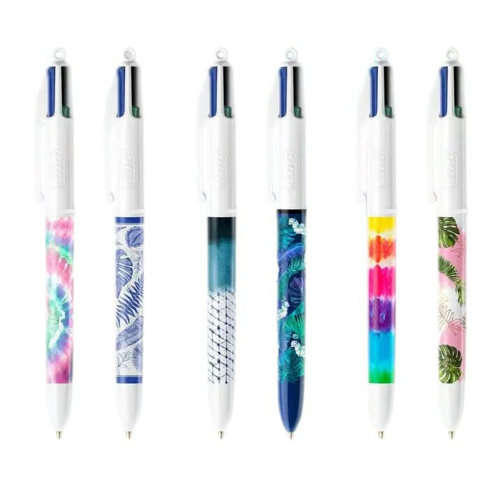 BIC - Stylo Bille 4 Couleurs - Série Botanique et Tic &Tac.
