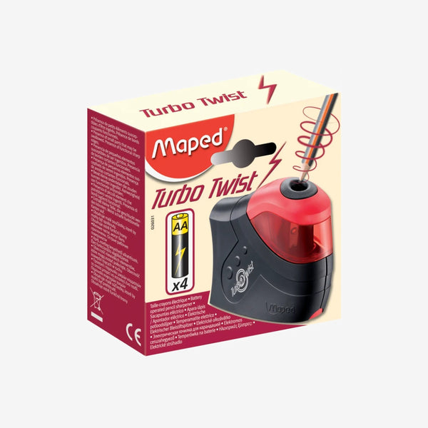 Maped - Taille-Crayon Électrique Turbo Twist 1 Trou à Piles.