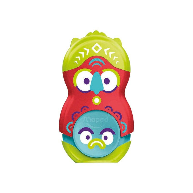 Maped - Taille-Crayon 1 Trou + Gomme Loopy Fancy.