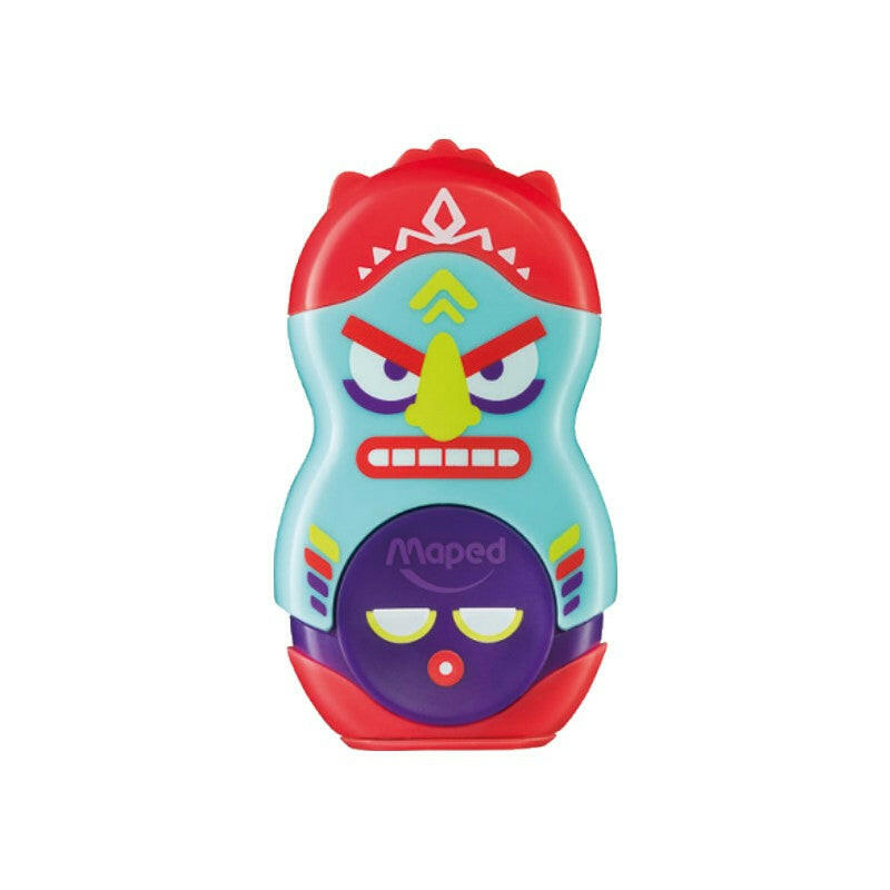 Maped - Taille-Crayon 1 Trou + Gomme Loopy Fancy.