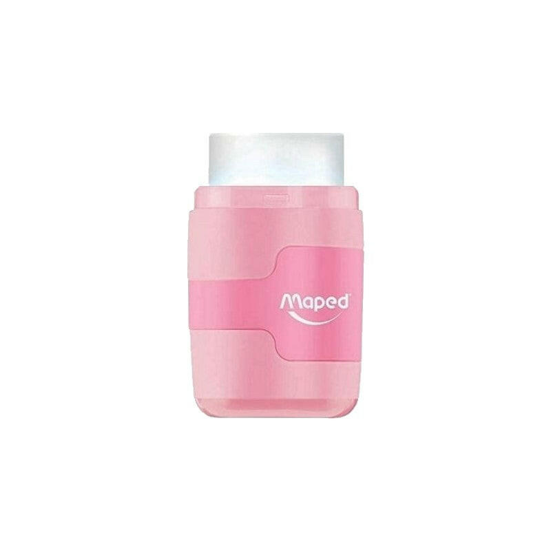 Maped - Taille-Crayon 2 Trou + Gomme Connect Pastel.
