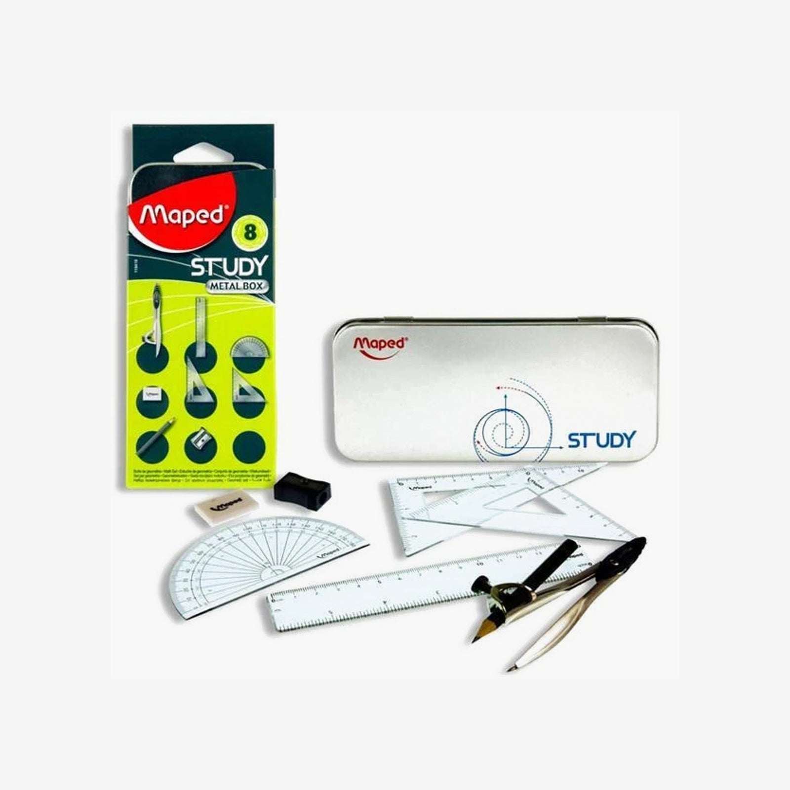 COMPAS MAPED BOITE METAL 8 PCS REF 119418.