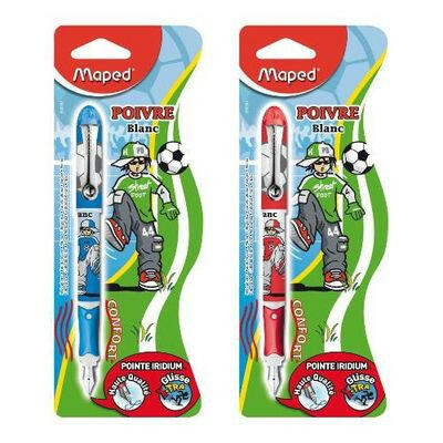 Stylo Plume Maped – Poivre Blanc Football (Réf. 220037).
