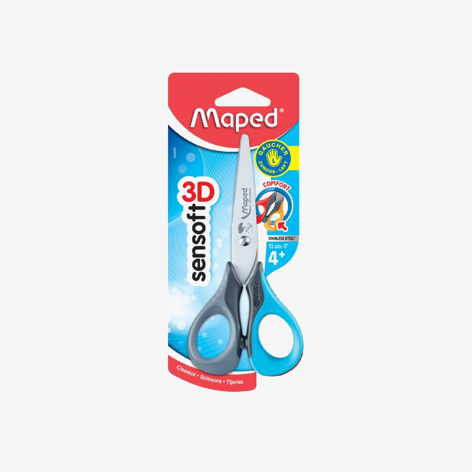Maped - Ciseau en blister Sensoft gaucher.