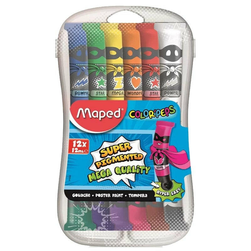 Maped - 12 Gouaches Tubes 12ml Color'Peps.