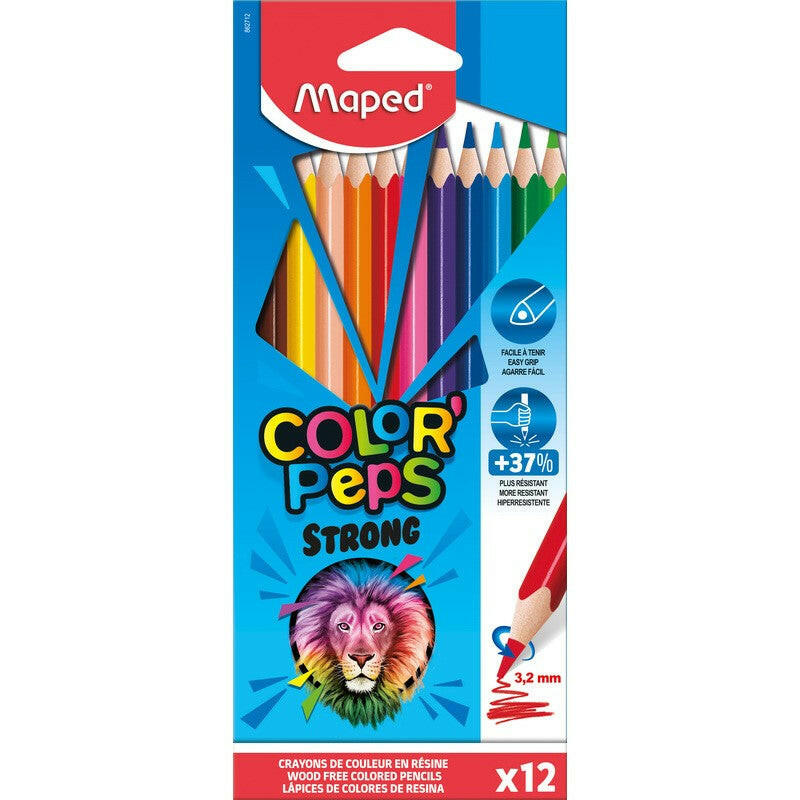 Maped - Étui de 12 Crayons Couleur Color'Peps.