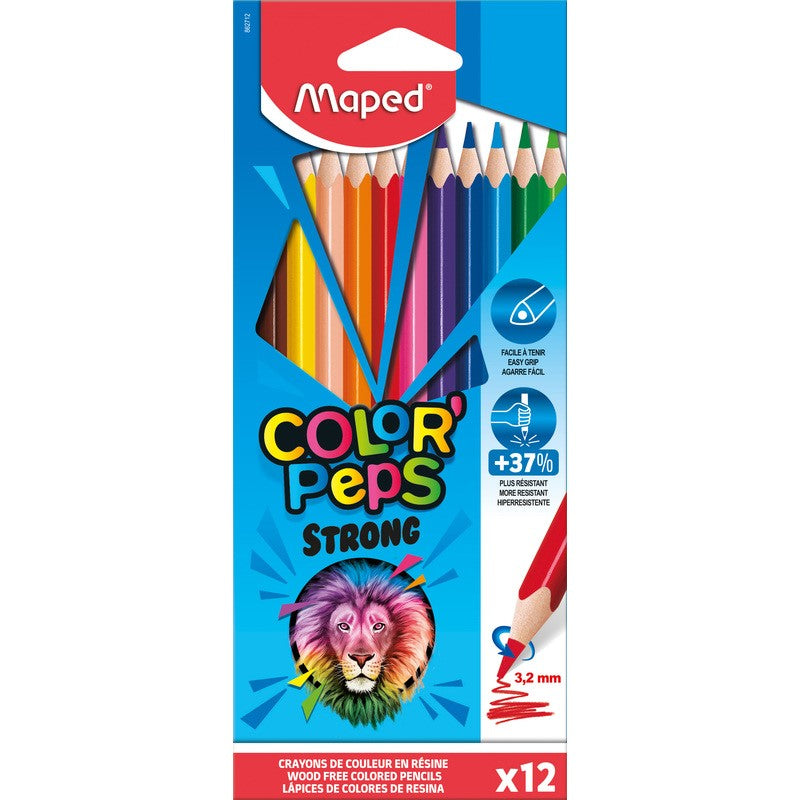 Maped - Étui de 12 Crayons Couleur Color'Peps