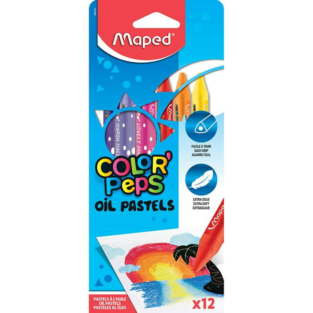 CRAYON DE CIRE A HUILE MAPED DE 12 REF 864010.