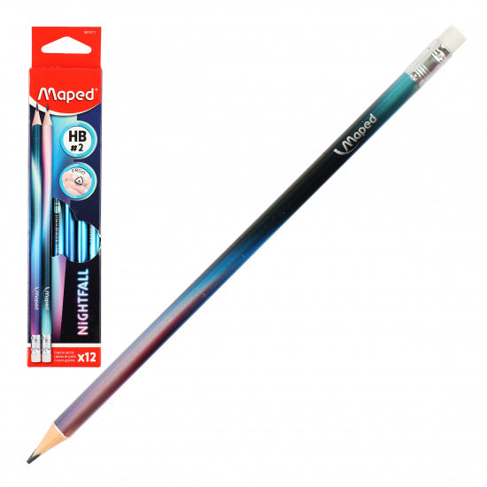 Maped - Crayon Noir avec Gomme Nightfall