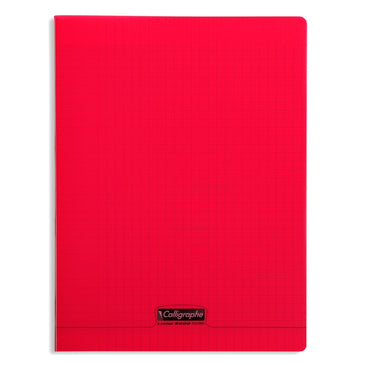 CAHIER POLYPRO CALLIGRAPH 24*32 96P PP ROUGE