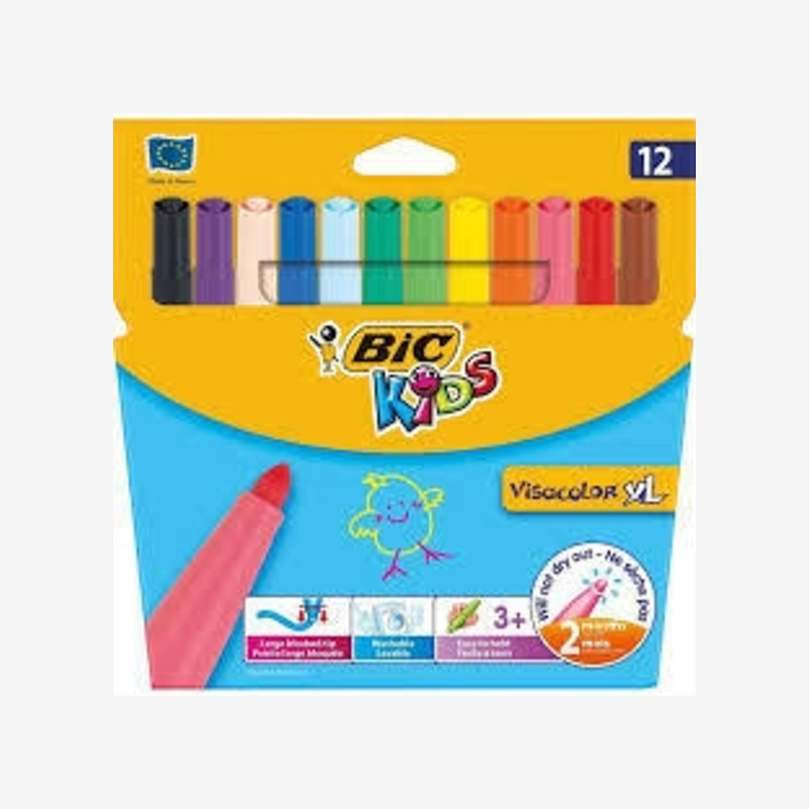 BIC - Feutres 12 Visacolor XL.