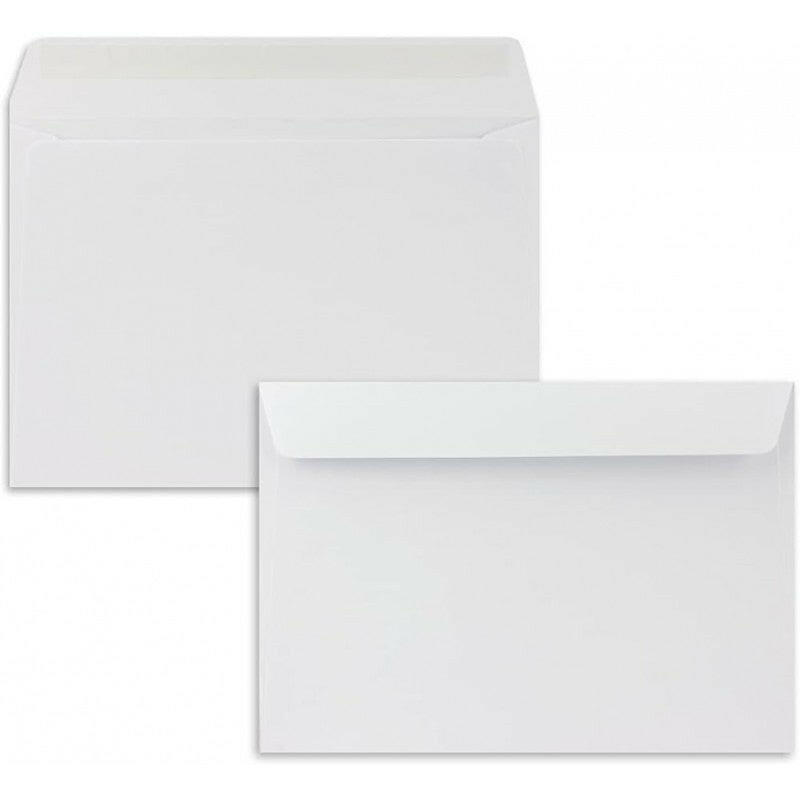 Lot de 25 enveloppes blanches 16x22 cm.