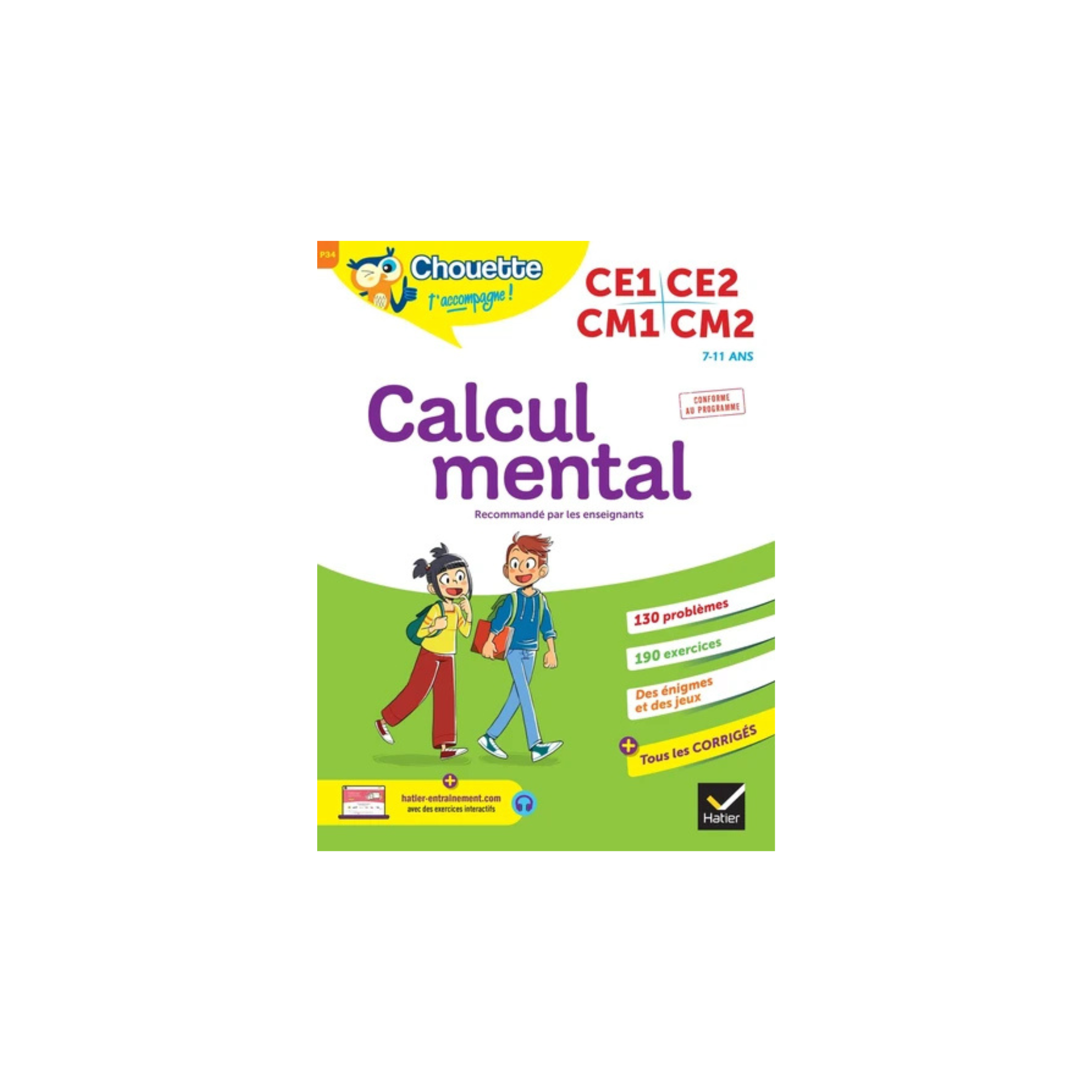 CHOUETTE CALCUL MENTAL CE1/CE2/CM1/CM2 CAHIER D'ENTRAINEMENT