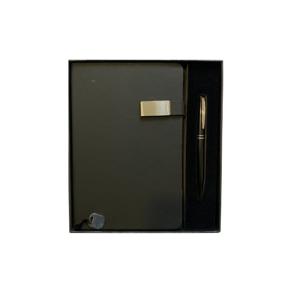 COFFRET NOTEBOOK A5 + STYLO METAL 2CLRS